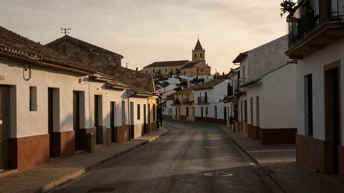 Imagen ilustrativa: calle residencial tranquila en las afueras de un municipio español al atardecer