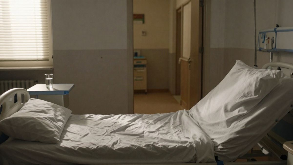 Imagen ilustrativa: una cama de hospital vacía en una habitación con luz de tarde