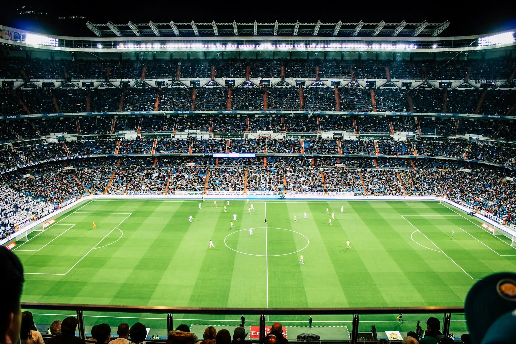 Partido en el Santiago Bernabéu.