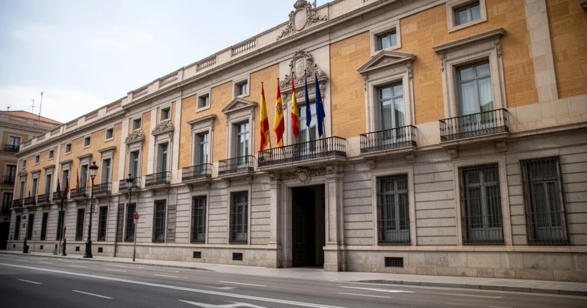 Edificio gubernamental vacío durante el día