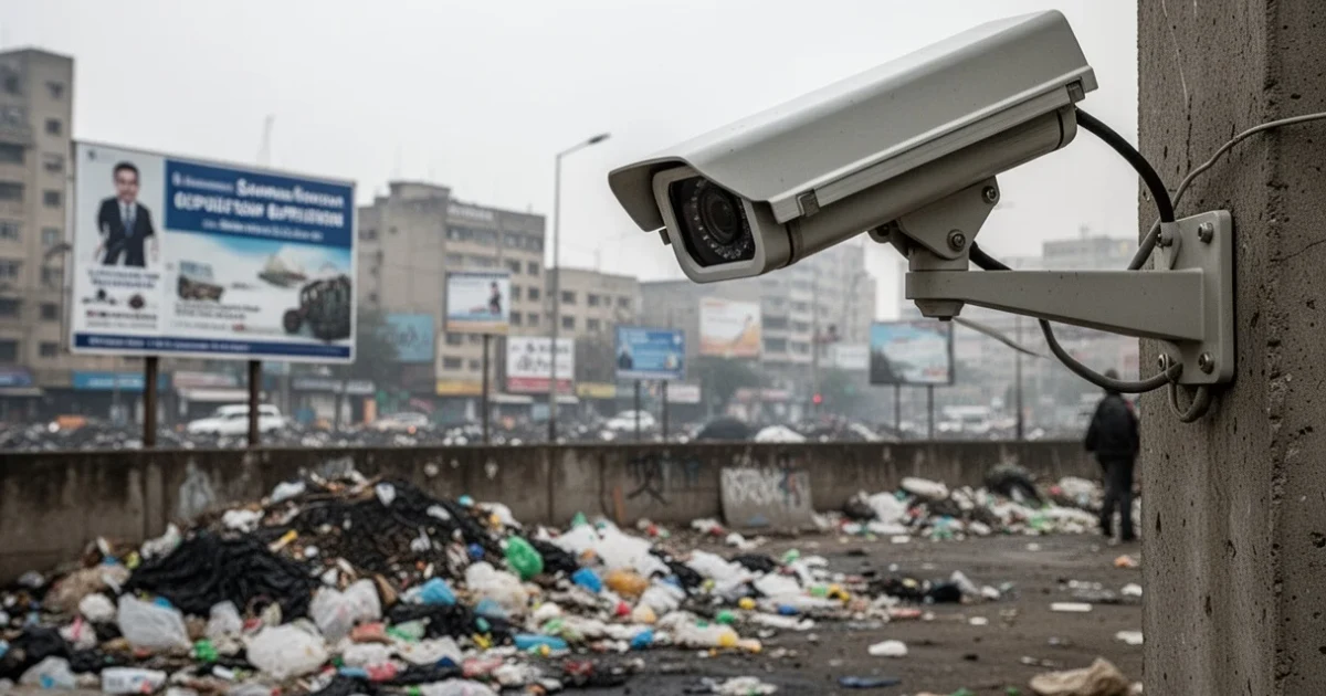 Cámara instalada para monitorear vertidos ilegales en Alcorcón