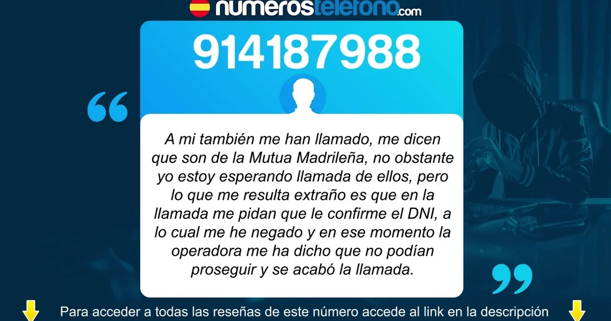 ¿Quién me llama del 914187988? [POSIBLE SPAM] -site:www.eldiariodemadrid.es