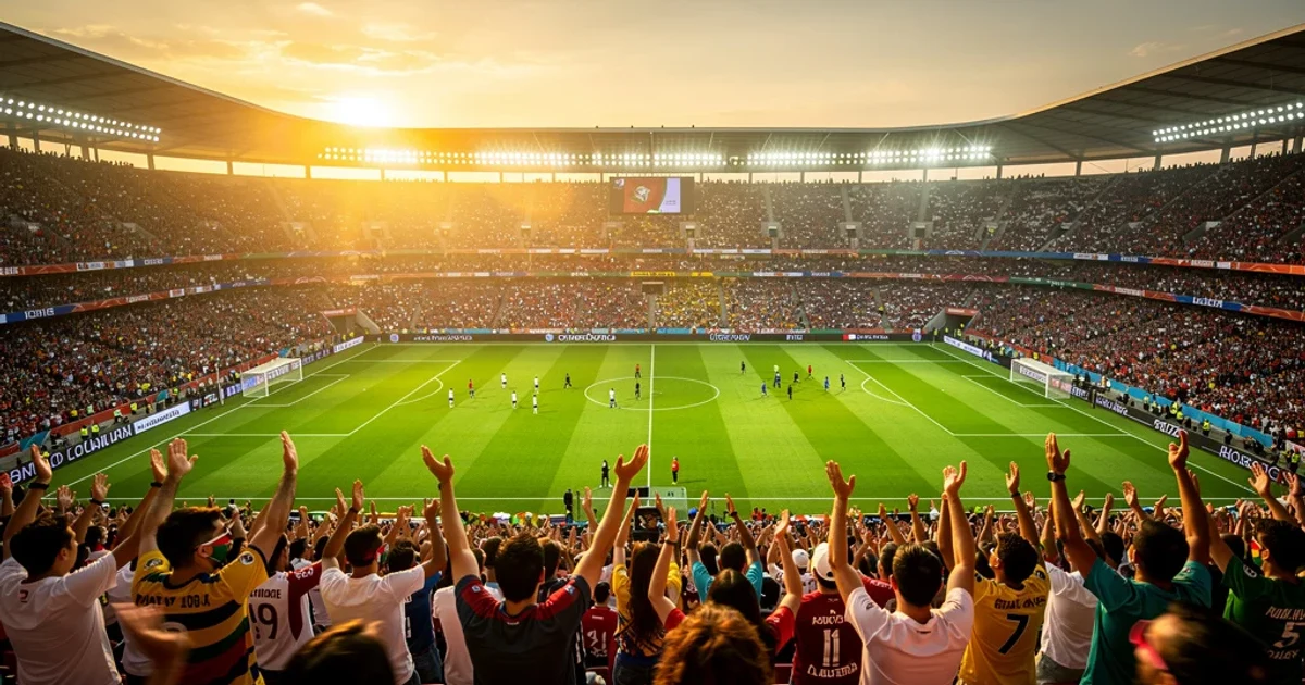Estadio lleno de aficionados durante el partido inaugural del Mundial 2026