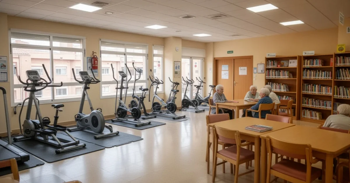 Centro comunitario para mayores en Torrejón con áreas recreativas