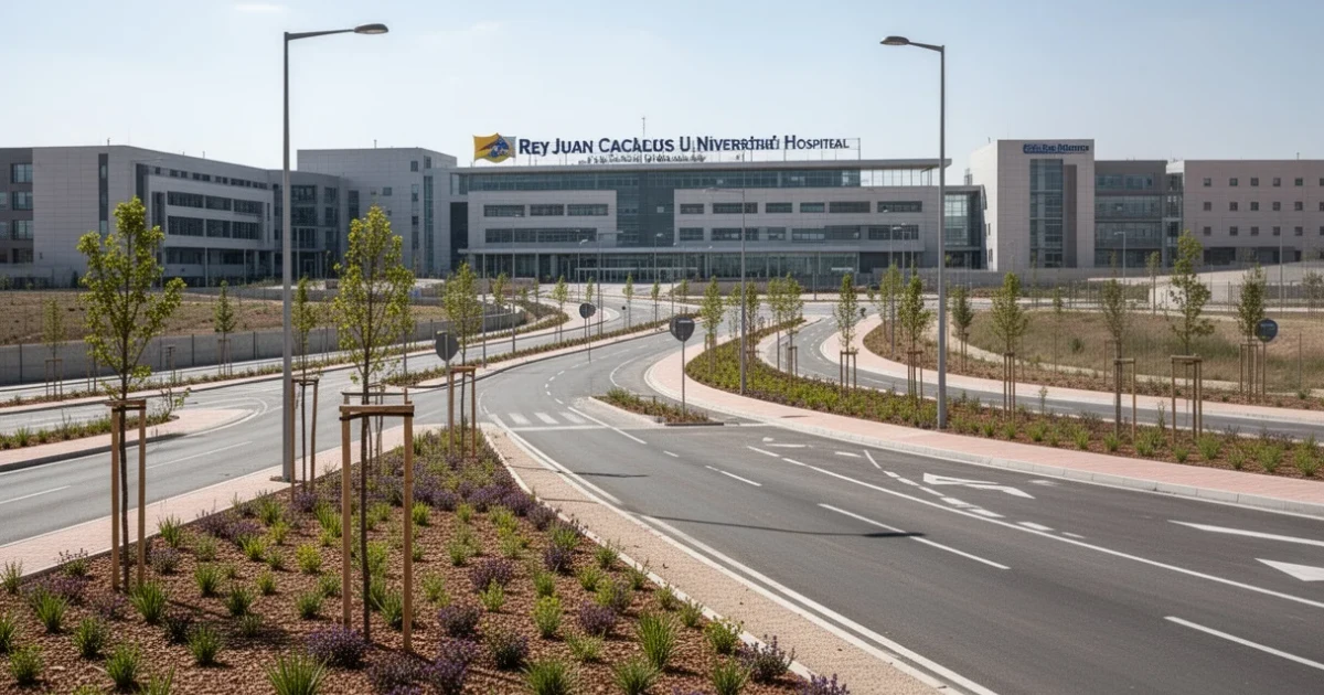 Nuevo acceso sur al Hospital Universitario Rey Juan Carlos en Móstoles