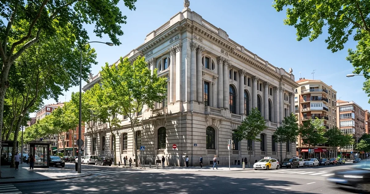 Vista exterior de la Nunciatura Apostólica en Madrid