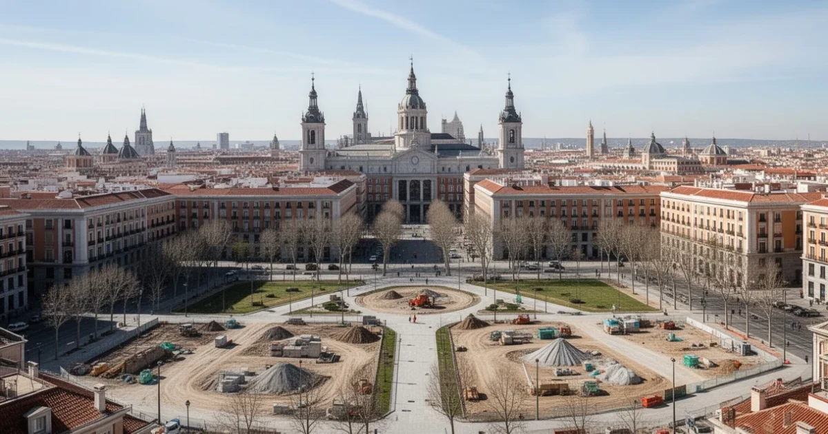 Vista panorámica de Madrid mostrando espacios públicos renovados