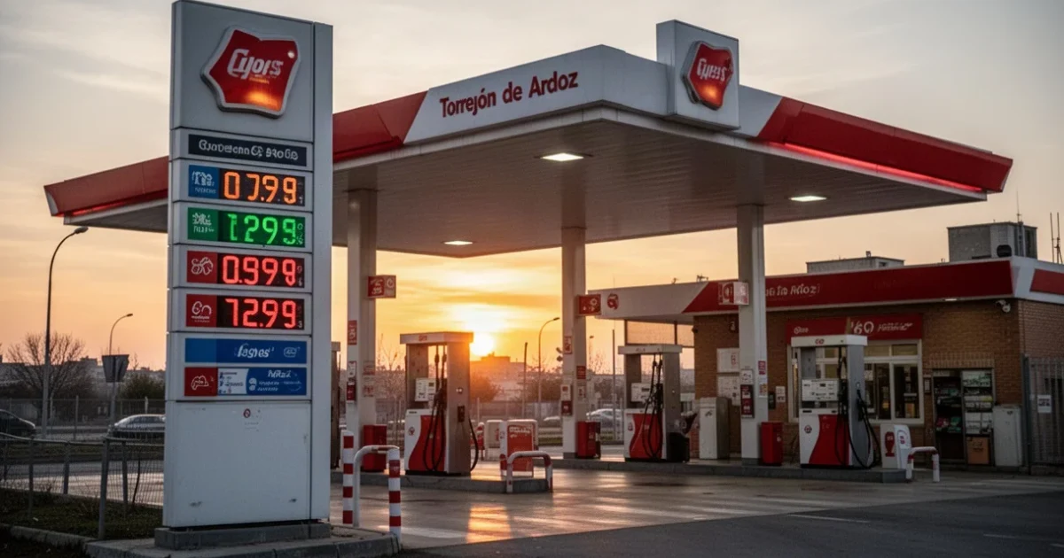 Gasolinera en Torrejón De Ardoz mostrando precios bajos