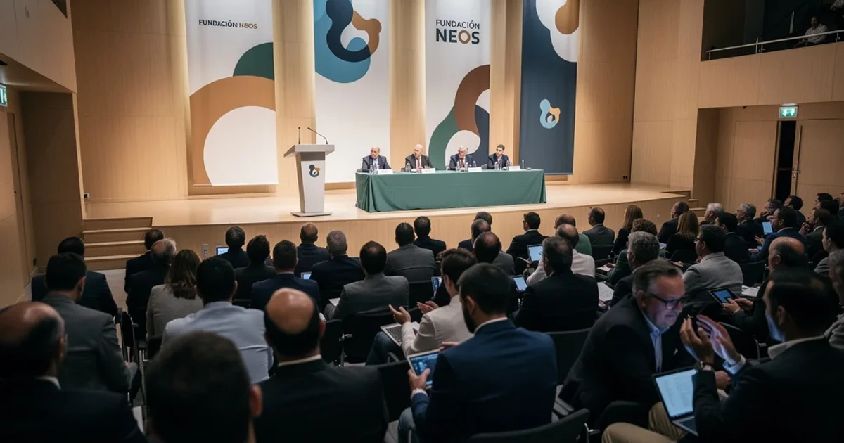 Evento político organizado por Fundación Neos con audiencia participativa