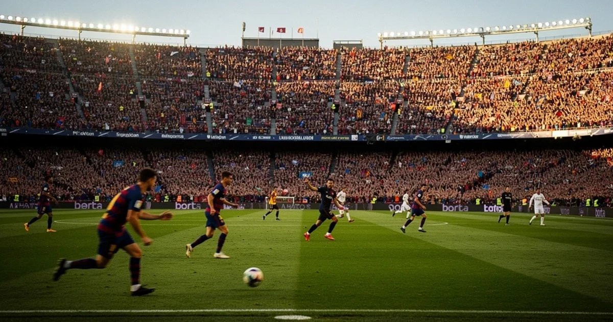 Estadio lleno durante un partido del FC Barcelona