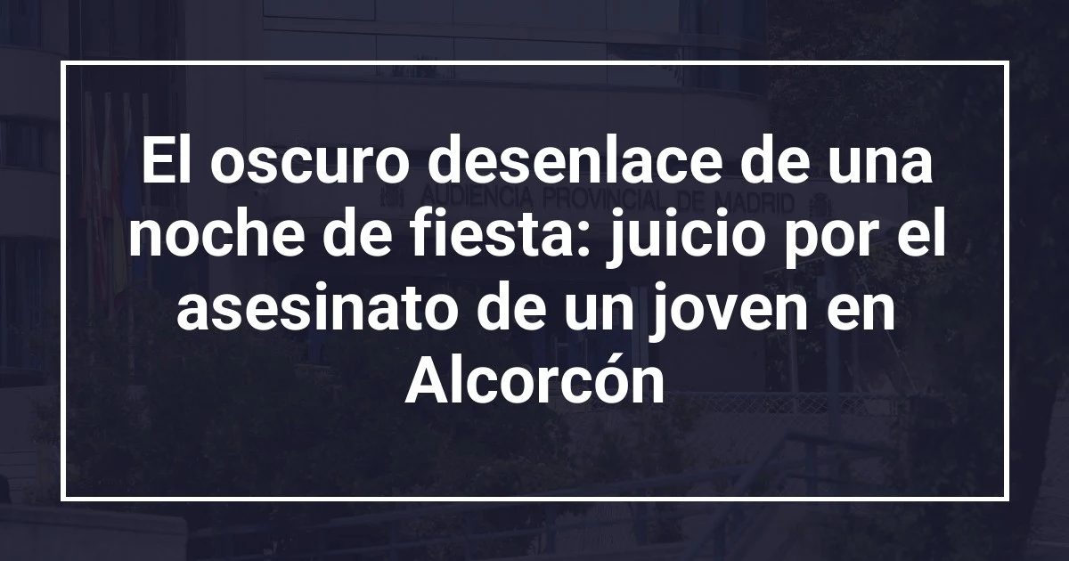 El oscuro desenlace de una noche de fiesta: juicio por el asesinato de un joven en Alcorcón