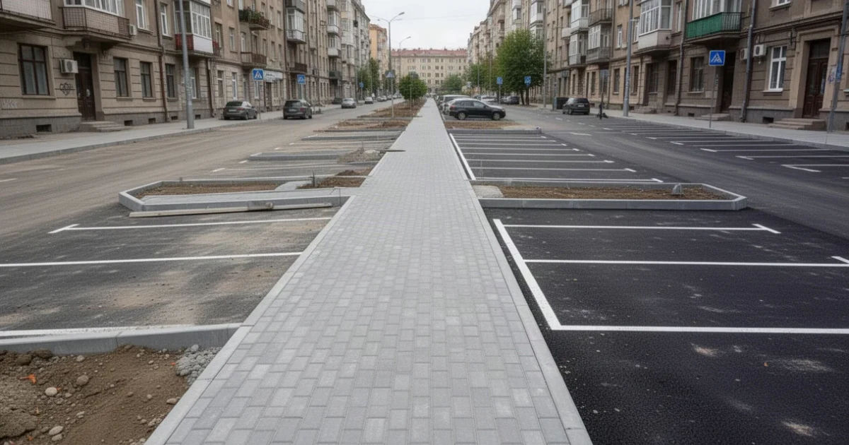 Obras urbanas en el Paseo de Goya con aceras renovadas