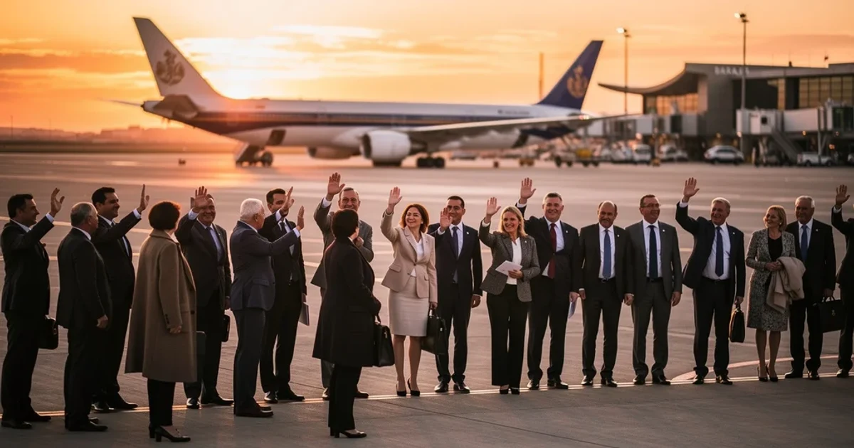 Despedida emotiva en el Aeropuerto de Barajas tras la visita del Papa.