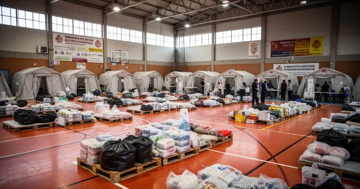 Polideportivo Príncipe Felipe preparado como refugio para evacuar afectados por incendios