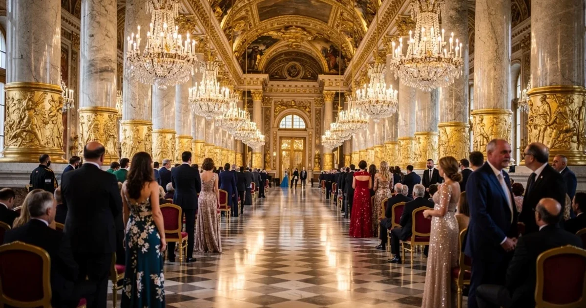 Salón de Columnas del Palacio Real durante el discurso del Rey Felipe VI