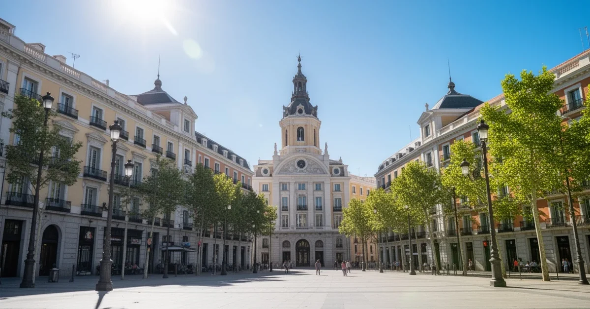 Día soleado en Madrid con cielos despejados y altas temperaturas