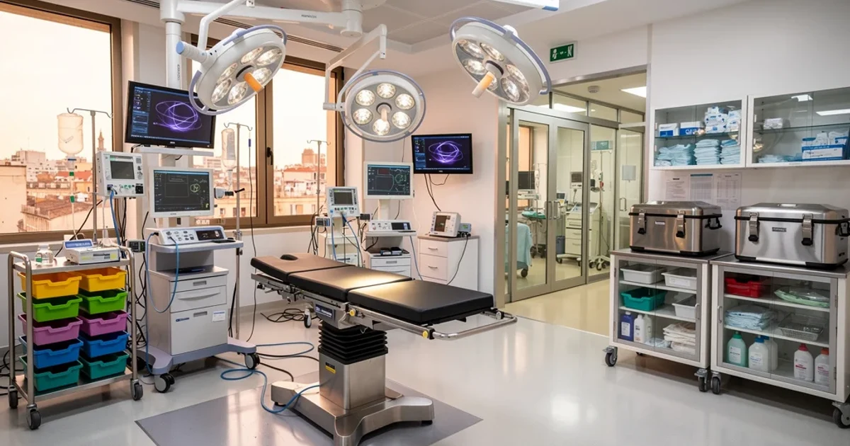 Hospital moderno en Madrid enfocado en procesos médicos avanzados relacionados con la donación