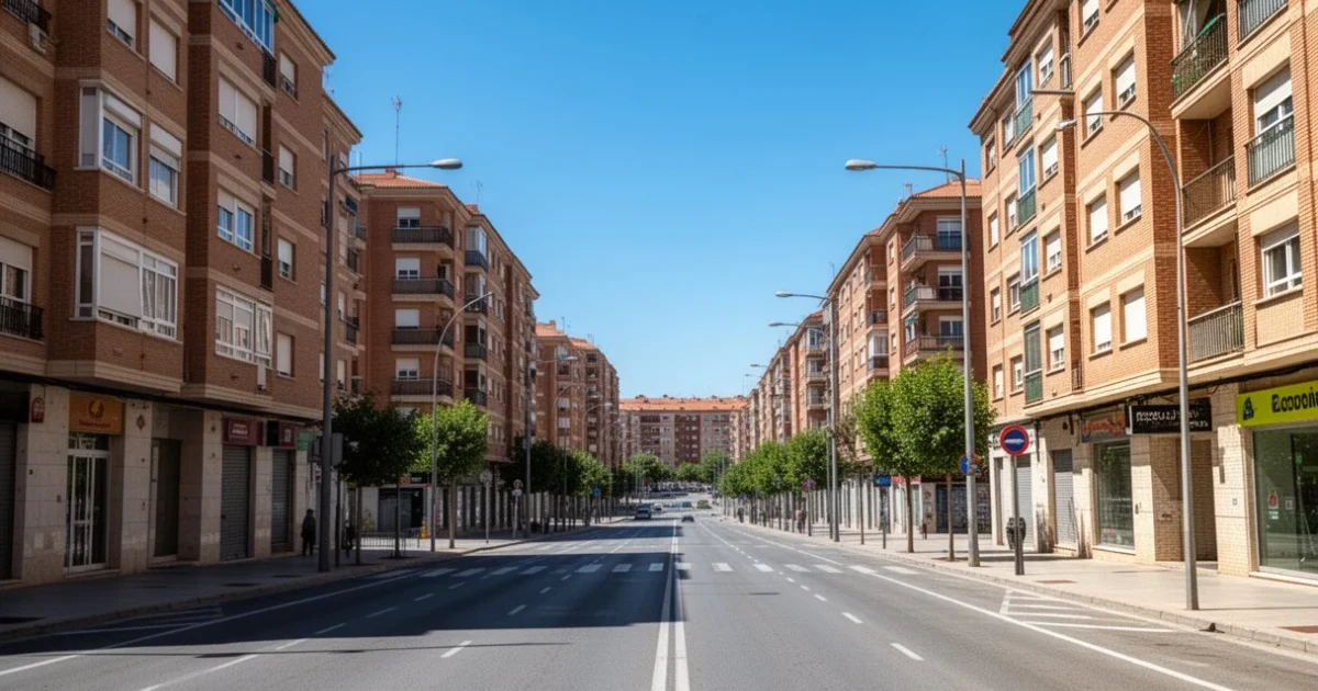 Vista desértica de Alcorcón bajo altas temperaturas