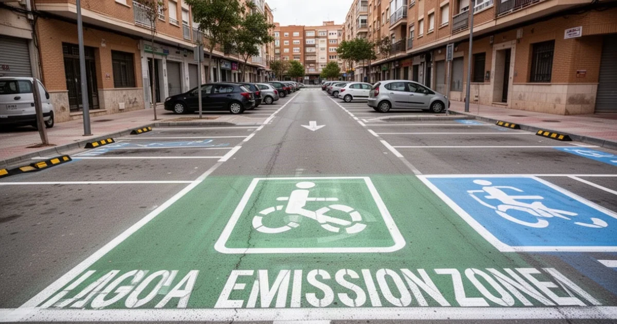 Señalización horizontal para la Zona de Bajas Emisiones en Parla