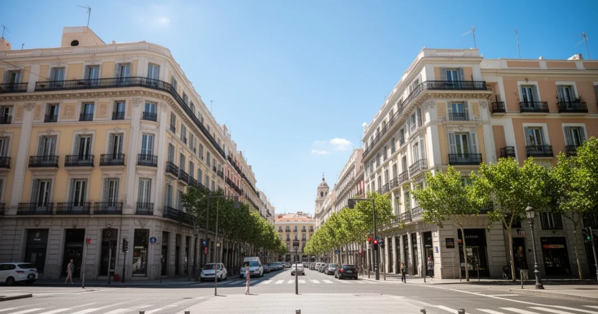 Vista despejada del cielo sobre Madrid durante una jornada calurosa