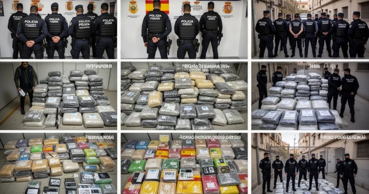 Incautación significativa durante un operativo policial contra el tráfico de drogas