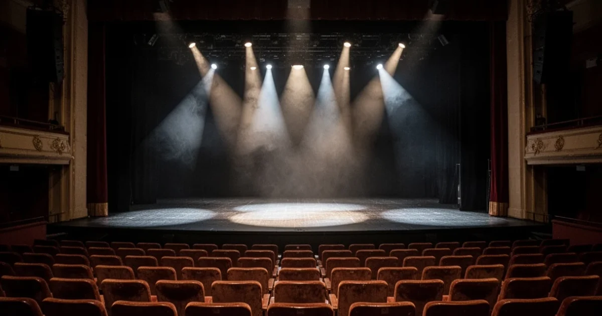 Escenario vacío preparado para una representación teatral