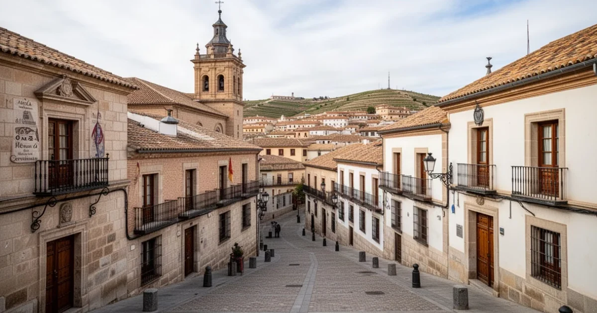 Vista histórica de Alcalá de Henares relacionada con Miguel de Cervantes