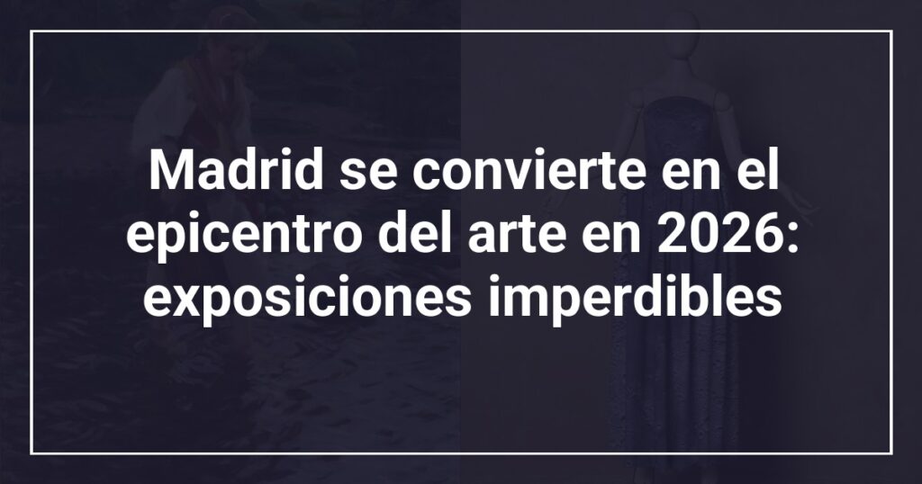 Madrid se convierte en el epicentro del arte en 2026: exposiciones imperdibles