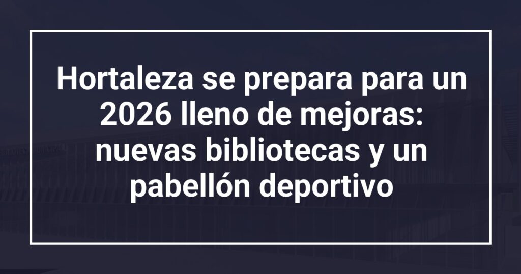 Hortaleza se prepara para un 2026 lleno de mejoras: nuevas bibliotecas y un pabellón deportivo