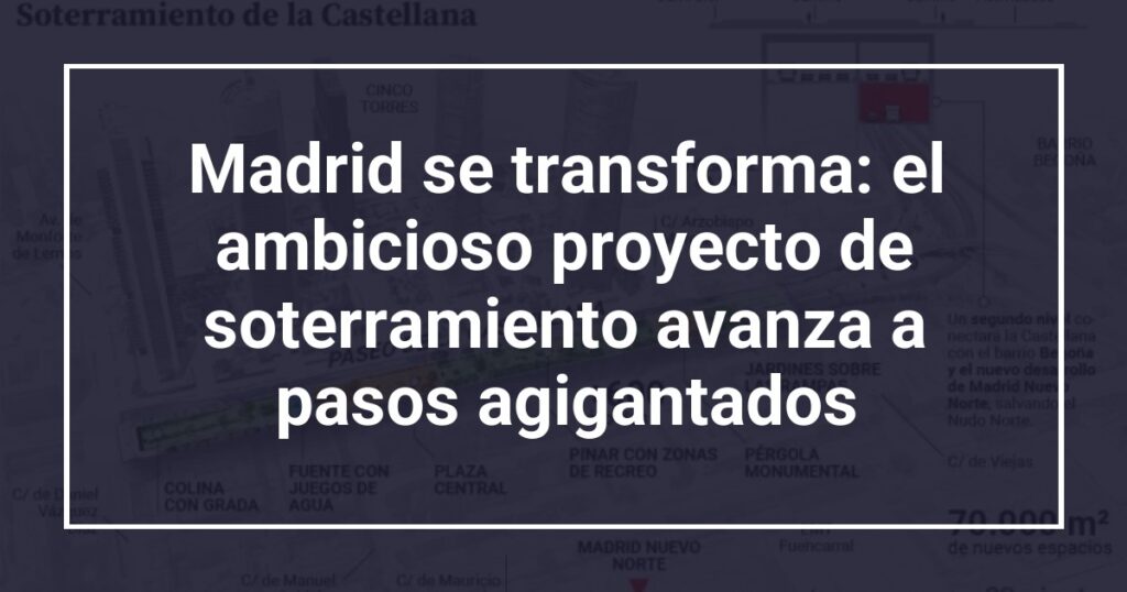 Madrid se transforma: el ambicioso proyecto de soterramiento avanza a pasos agigantados